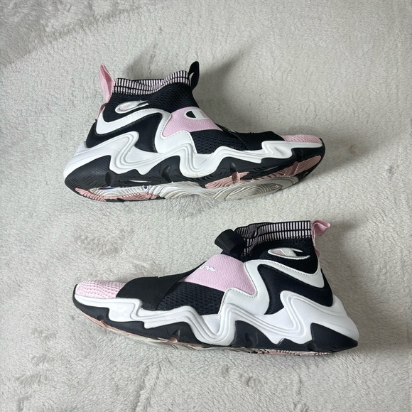 Champion Hyper C (GS) Girls Size 6.5 Y Black Pink No Tie Slip On Sneakers Mesh - Picture 2 of 8